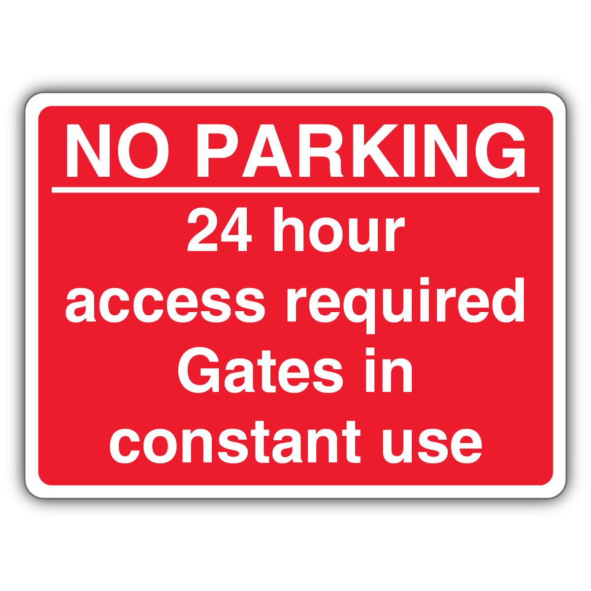 No Parking Gates In Constant Use – Red Landscape