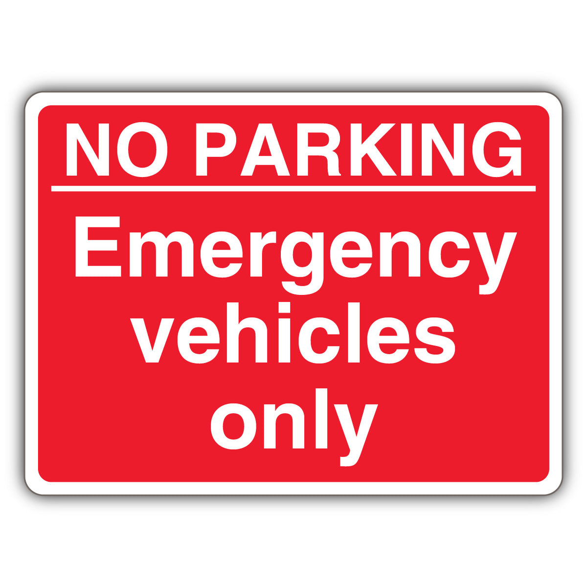No Parking Emergency Vehicles Only – Red Landscape