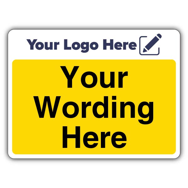 Yellow Custom Text Large Landscape – Add Your Logo