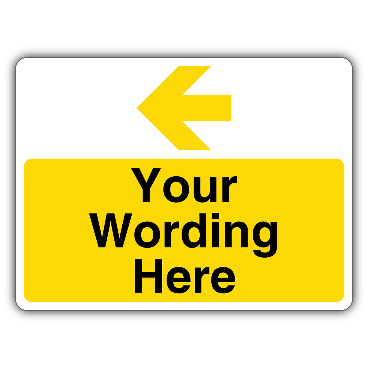 Custom – Yellow Parking – Arrow Left – Landscape