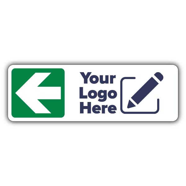 Green Arrow Left Landscape – Add Your Logo