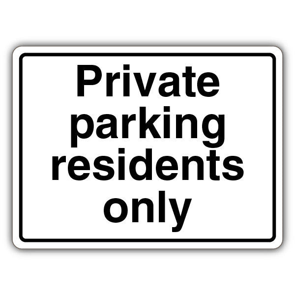 Private Parking Residents Only – Landscape