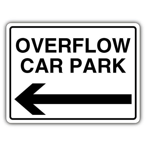 Overflow Car Park – Black Arrow Left – Landscape