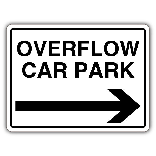 Overflow Car Park – Black Arrow Right – Landscape