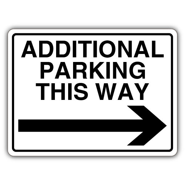 Additional Parking This Way – Arrow Right