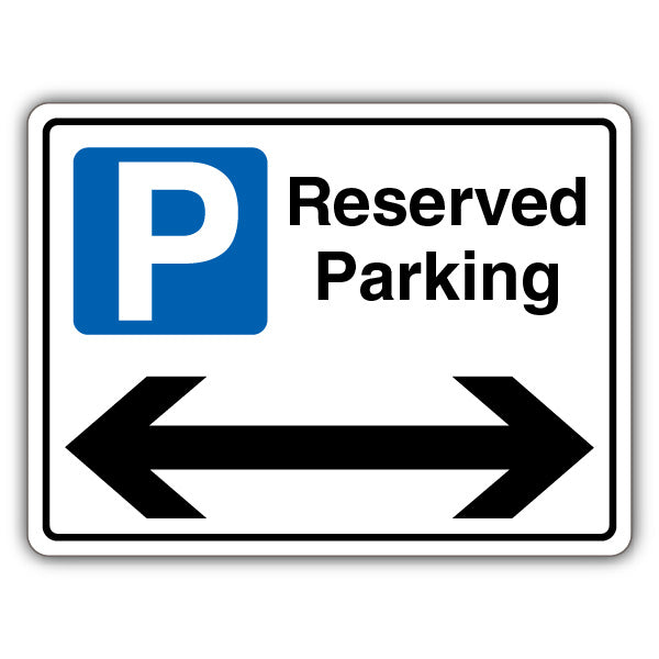 Reserved Parking – Blue Parking – Arrow Left/Right – Landscape