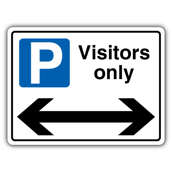Visitors Only – Mandatory Blue Parking – Arrow Left/Right