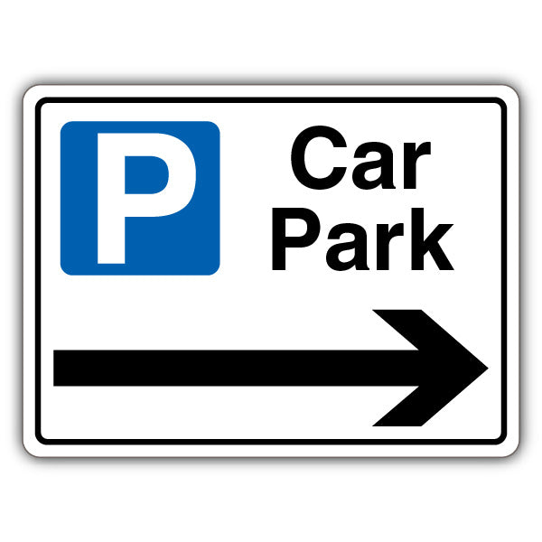 Car Park – Mandatory Blue Parking – Arrow Right