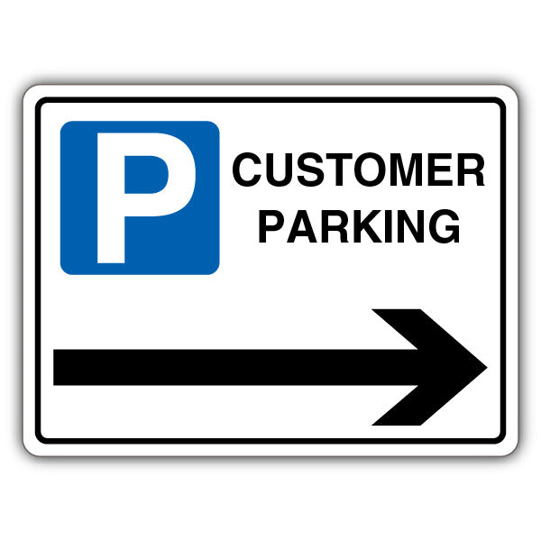 Customer Parking – Mandatory – Arrow Right – Landscape