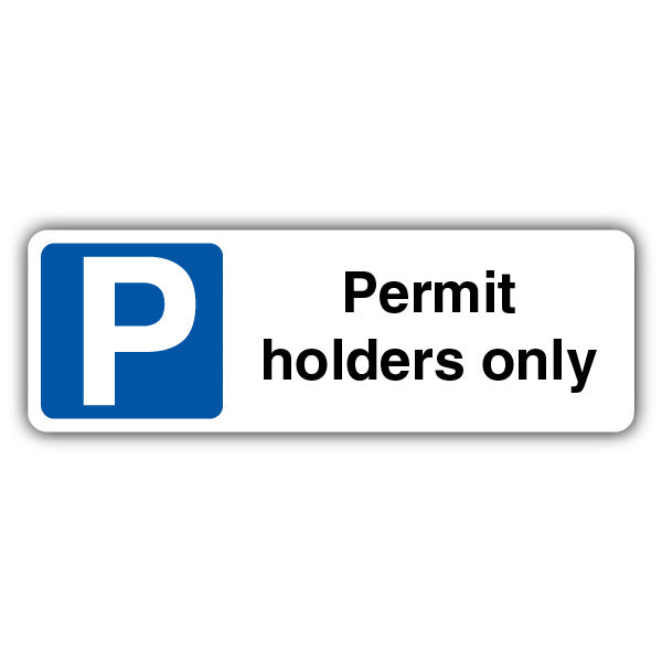 Permit Holders Only – Mandatory Blue Parking – Landscape