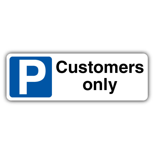 Customers Only – Mandatory Blue Parking – Landscape