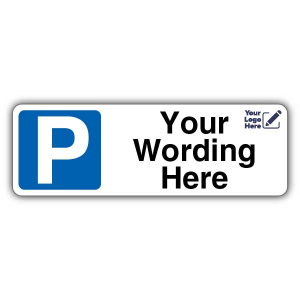 Parking Icon Landscape Custom Text – Add Your Logo