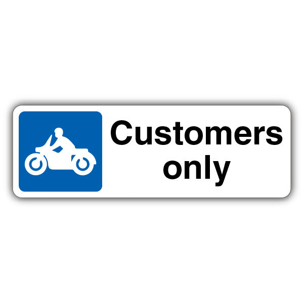 Customers Only – Mandatory Motorcycle Parking – Landscape