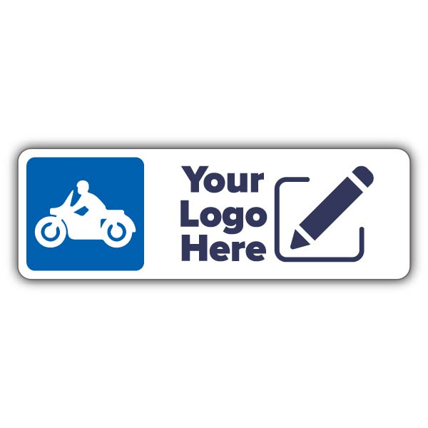 Motorbike Parking Icon Landscape – Large Add Your Logo