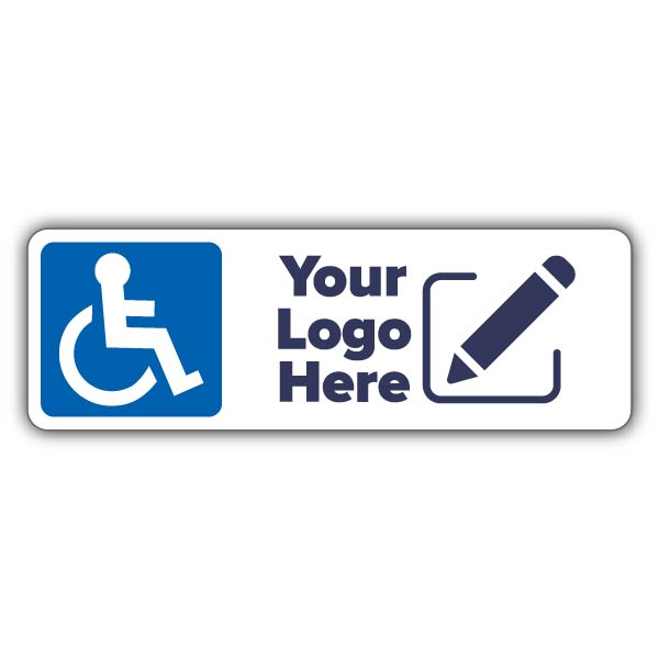 Disabled Parking Icon Landscape – Large Add Your Logo