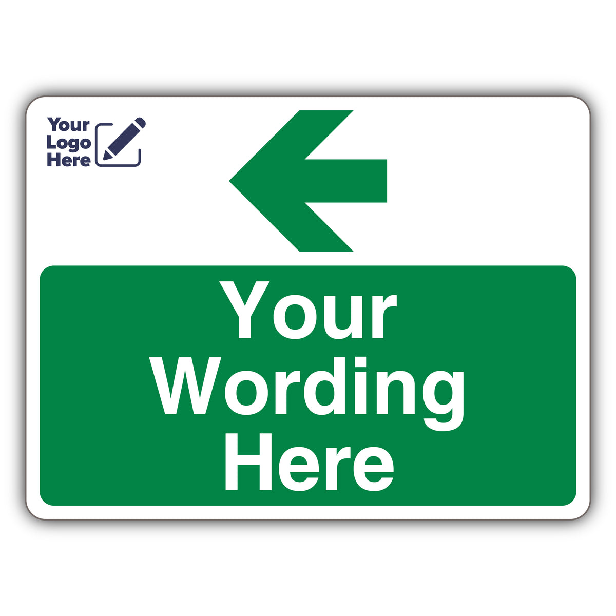 Custom Logo – Green Parking – Arrow Left – Landscape