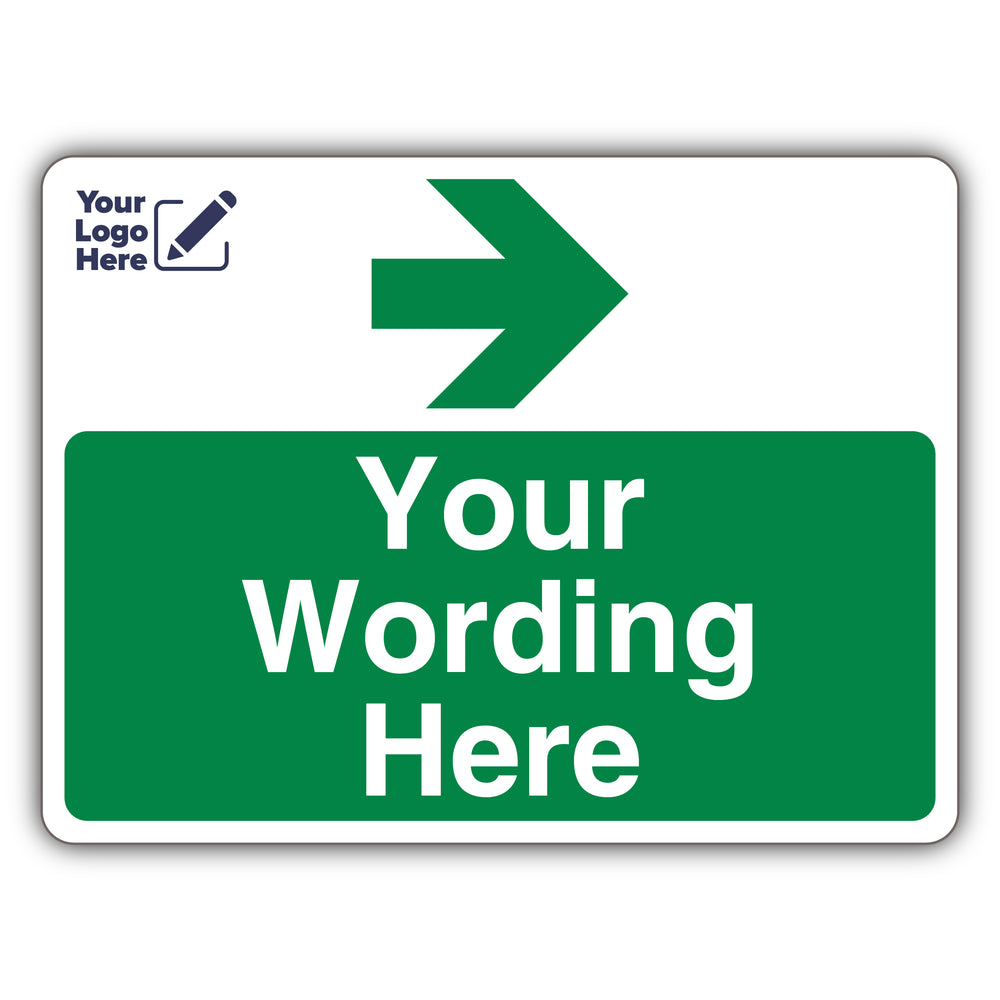 Custom Logo – Green Parking – Arrow Right – Landscape