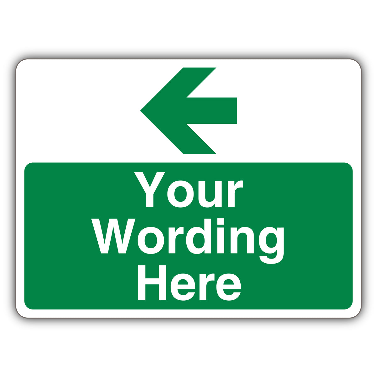 Custom – Green Parking – Arrow Left – Landscape