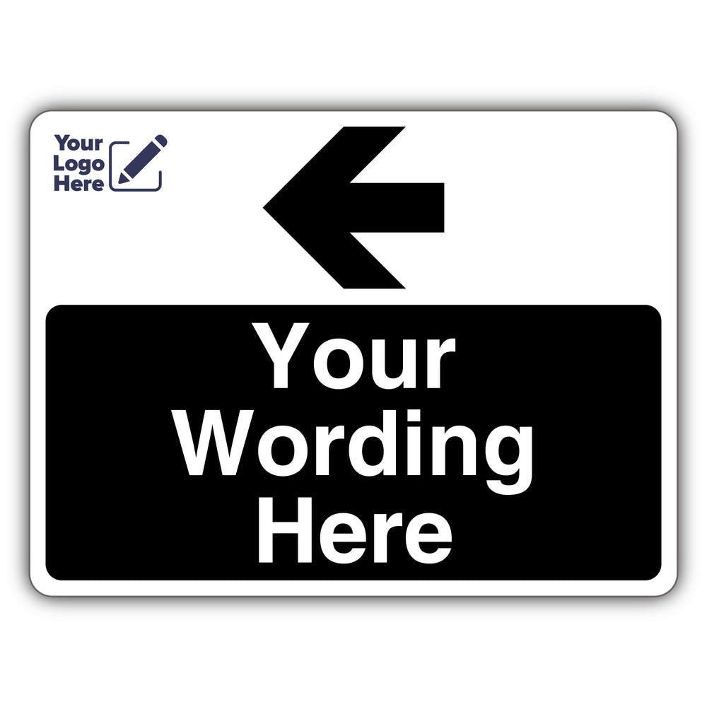 Custom Logo – Black Parking – Arrow Left – Landscape