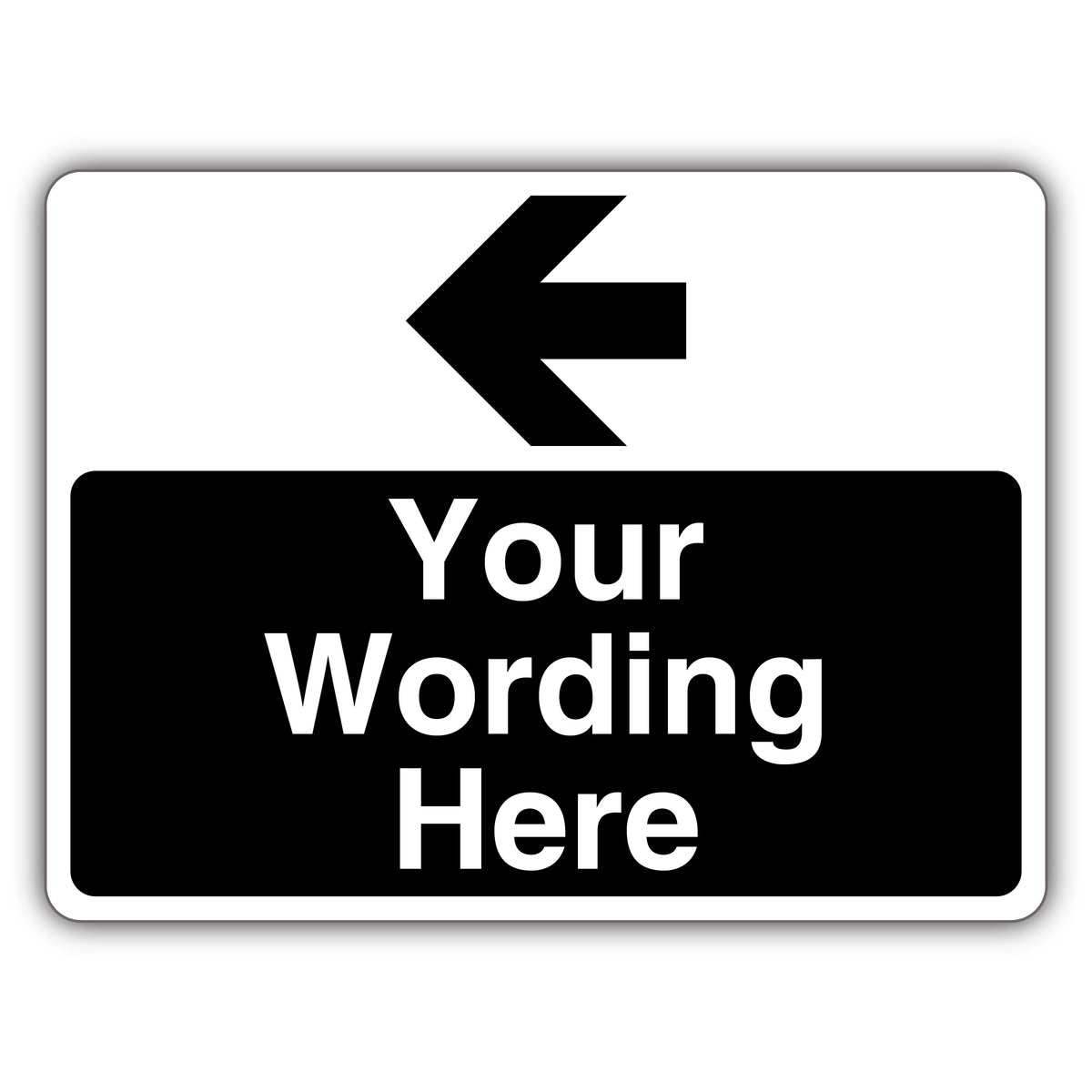 Custom – Black Parking – Arrow Left – Landscape