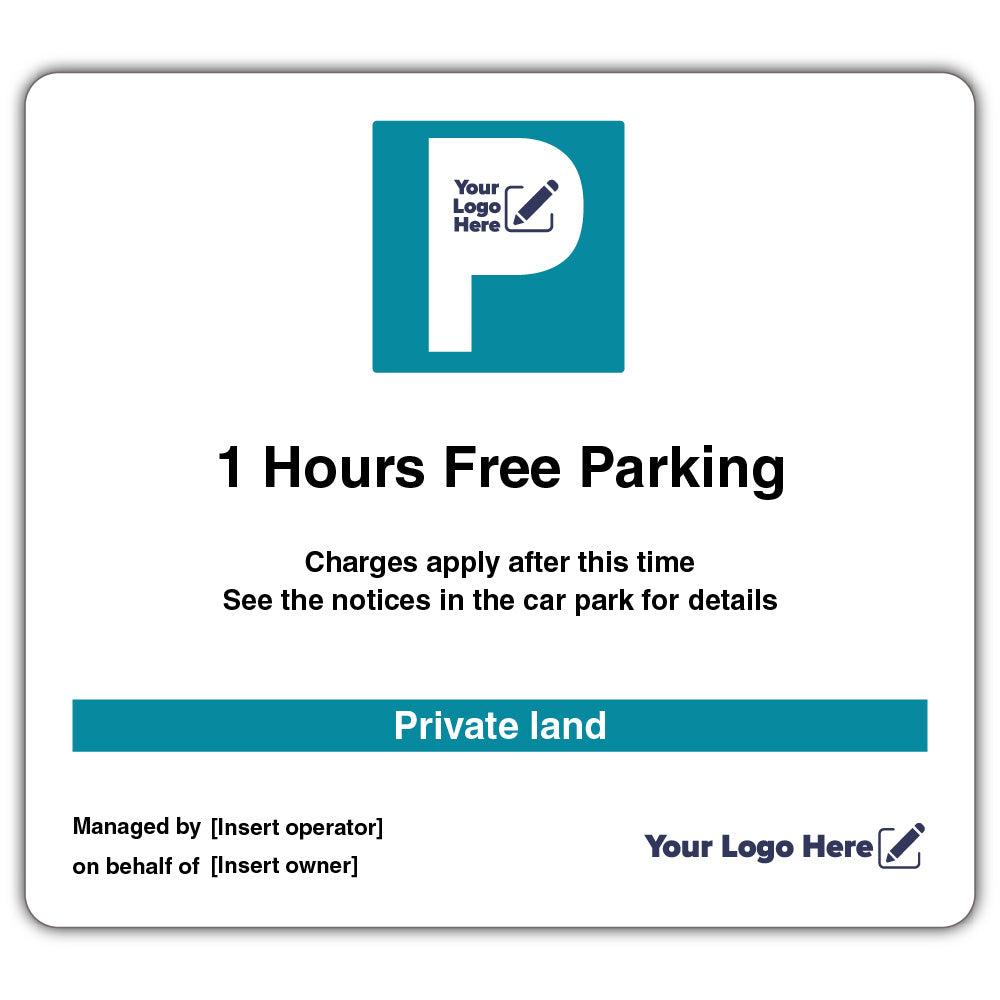 1 Hour Free Parking – Large Landscape