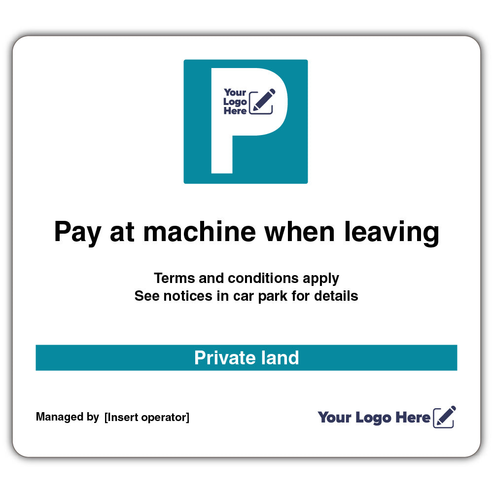 Pay at Machine When Leaving – Large Landscape