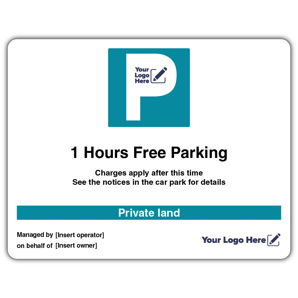 1 Hour Free Parking – Landscape