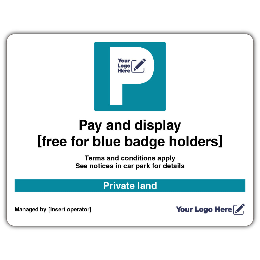 Pay and Display Free for Blue Badge Holders – Landscape