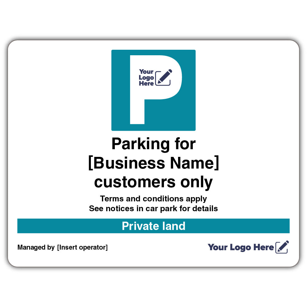 Parking for Business Customers Only – Landscape
