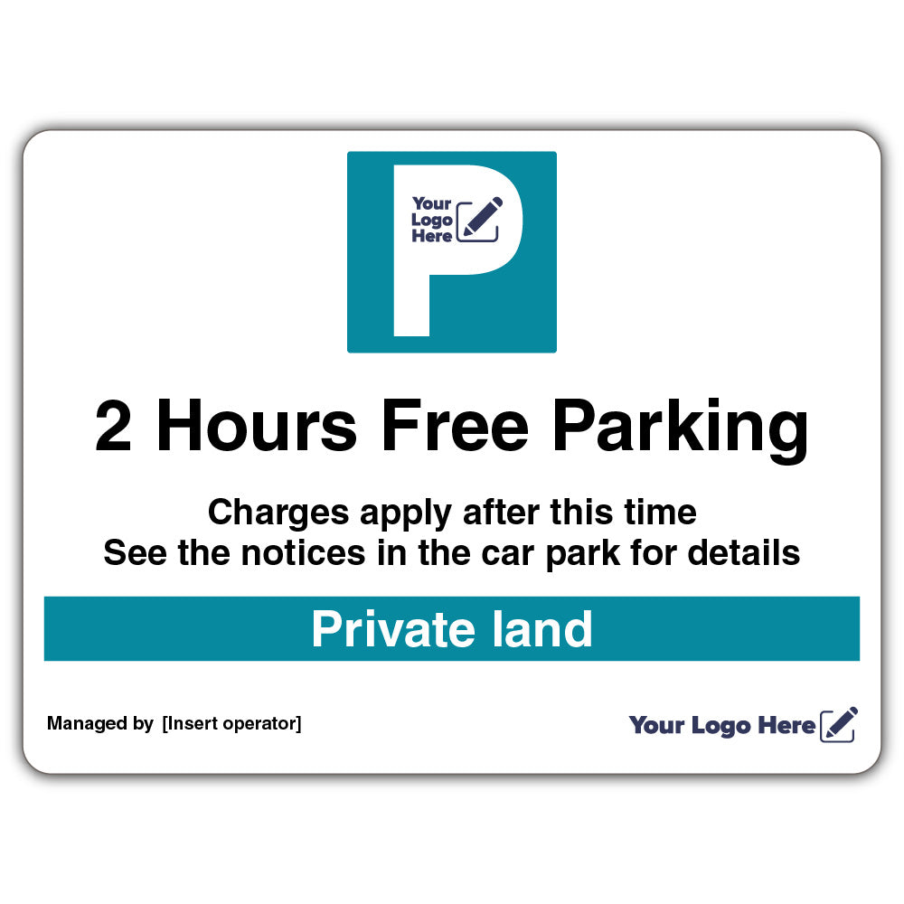 2 Hours Free Parking – Landscape Bold
