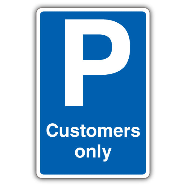Customers Only – Mandatory Blue Parking – Blue