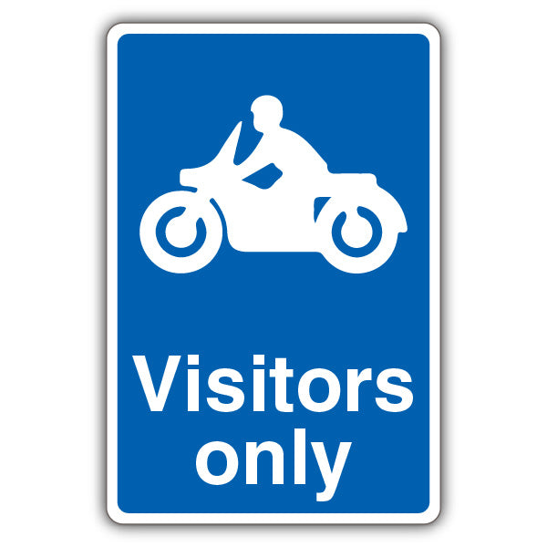 Visitors Only – Mandatory Motorcycle Parking – Blue