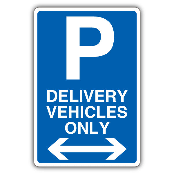 Delivery Vehicles Only – Mandatory Blue Parking – Arrow Left/Right