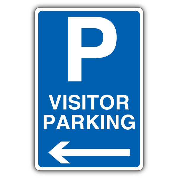 Visitor Parking – Mandatory Blue Parking – Blue Arrow Left