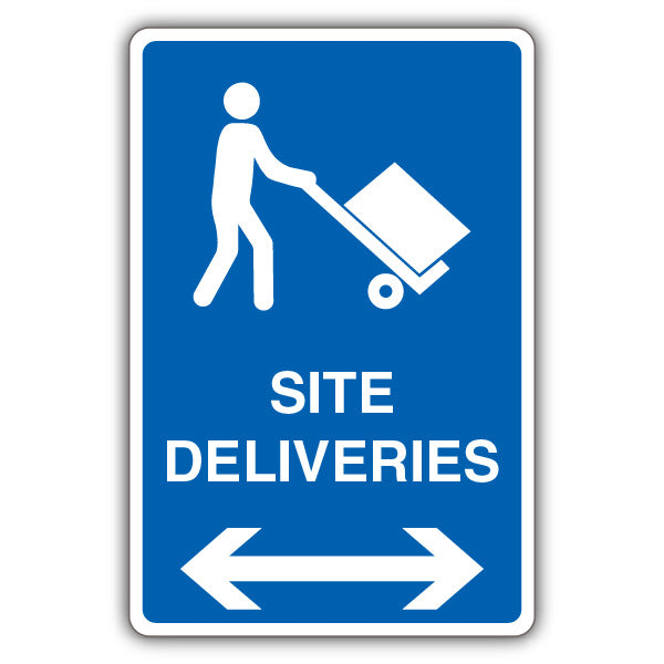 Site Deliveries – Mandatory – Blue Arrow Left/Right