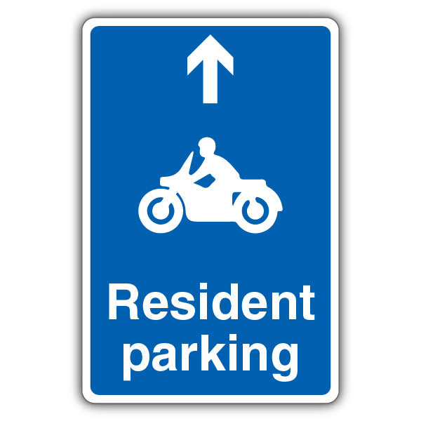 Resident Parking – Mandatory Motorcycle Parking – Arrow Up