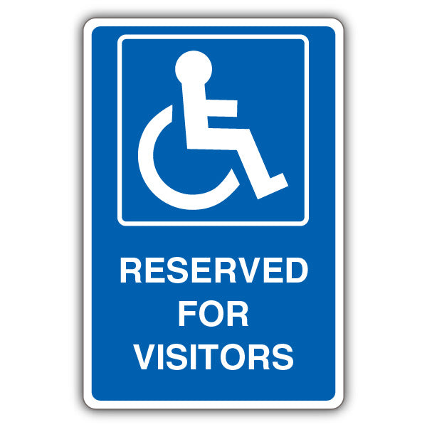 Reserved For Visitors – Mandatory Disabled – Blue