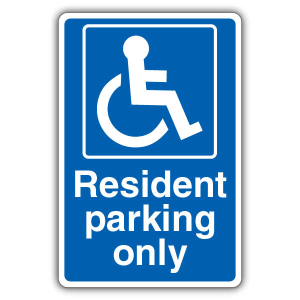 Resident Parking Only – Mandatory Disabled – Blue