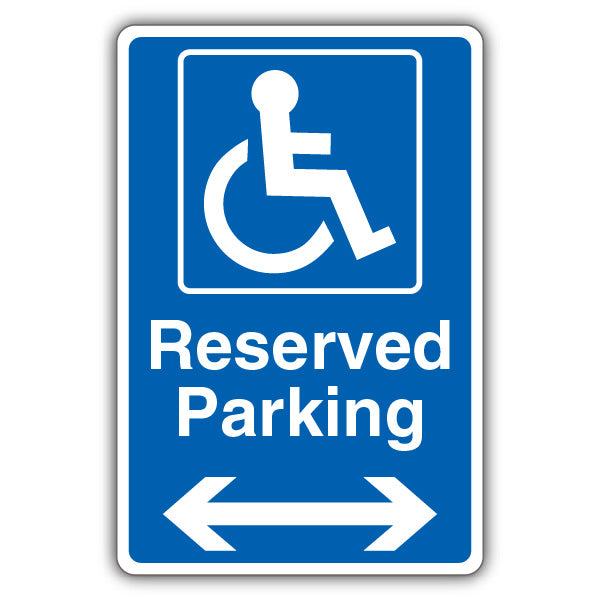 Reserved Parking – Mandatory Disabled – Blue Arrow Left/Right