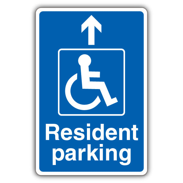 Resident Parking – Mandatory Disabled – Arrow Up