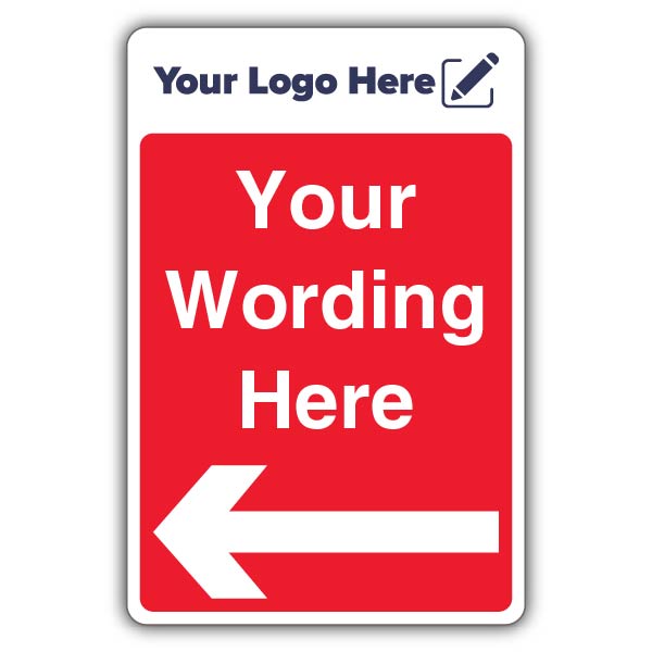 Custom Text Arrow Left – Add Your Logo