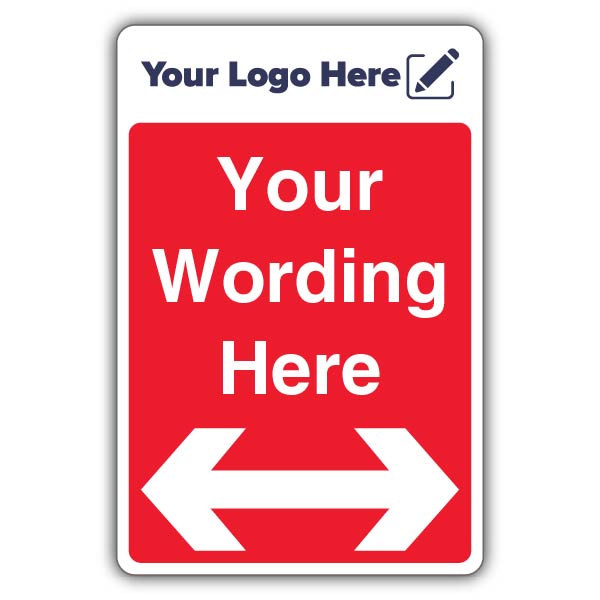 Custom Text Left/Right Arrow – Add Your Logo