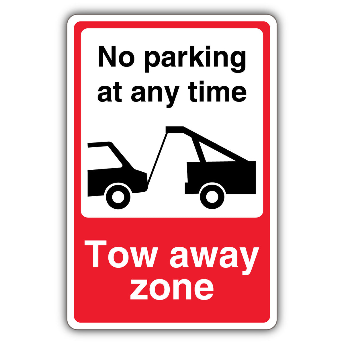 No Parking At Any Time Tow Away Zone
