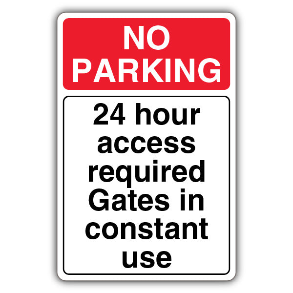 No Parking 24 Hour Access Required Gates In Constant Use