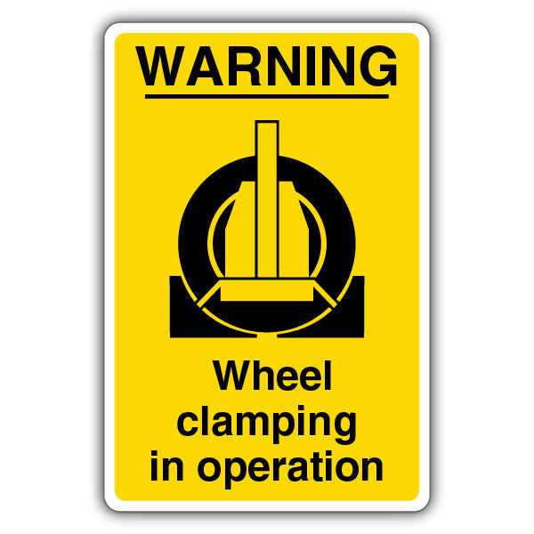 Warning Wheel Clamping In Operation