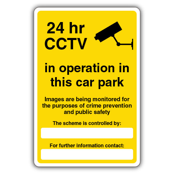 24 Hr CCTV In Operation In This Car Park