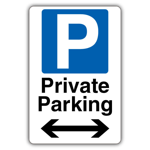 Private Parking – Mandatory Blue Parking – Arrow Left/Right