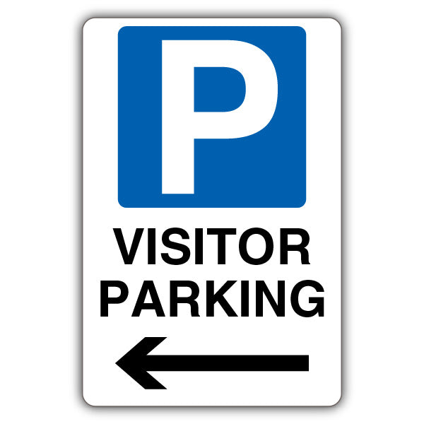 Visitor Parking – Mandatory Blue Parking – Arrow Left