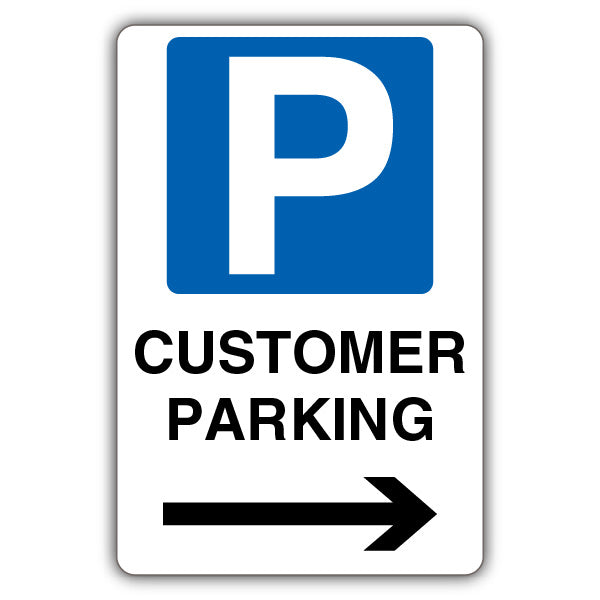 Customer Parking – Mandatory Blue Parking – Arrow Right