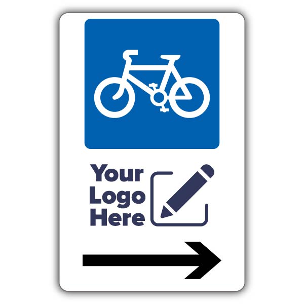 Large Bicycle Parking Icon Arrow Right – Large Add Your Logo